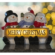 VP Home Snowman Trio LED Merry Christmas Sign