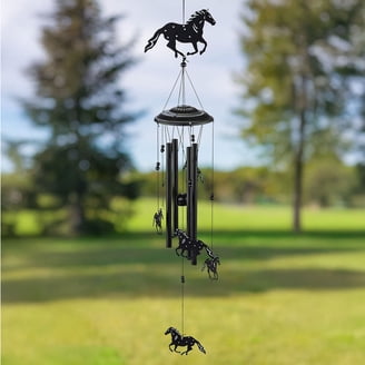 VP Home | Rustic Charcoal Tribal Wolf Dreamcatcher Wind Chime