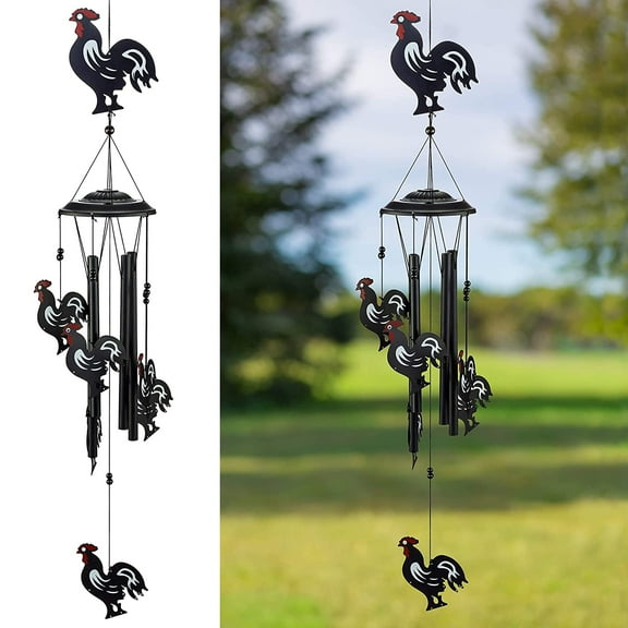 VP Home Rooster Wind Chimes for Outside, Unique Wind Chimes with Elegant Design for Gardens, Patios, and Porches, Thoughtful Gifts for Mom, Grandma, and Rooster Decor Lovers