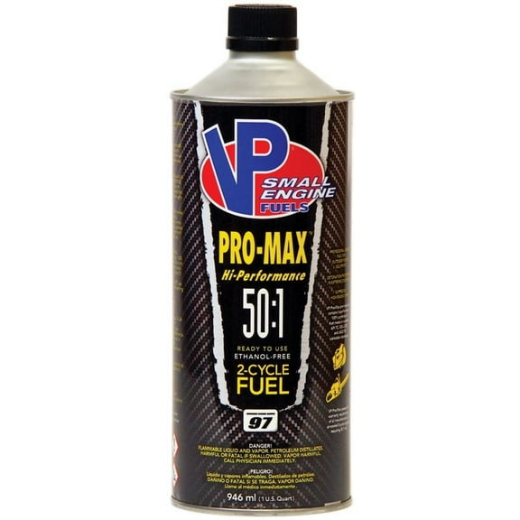 VP Pro Max Hi-Performance 50:1 Ready to Use Ethanol-Free 2 Cycle Fuel. Case of 8 Quarts