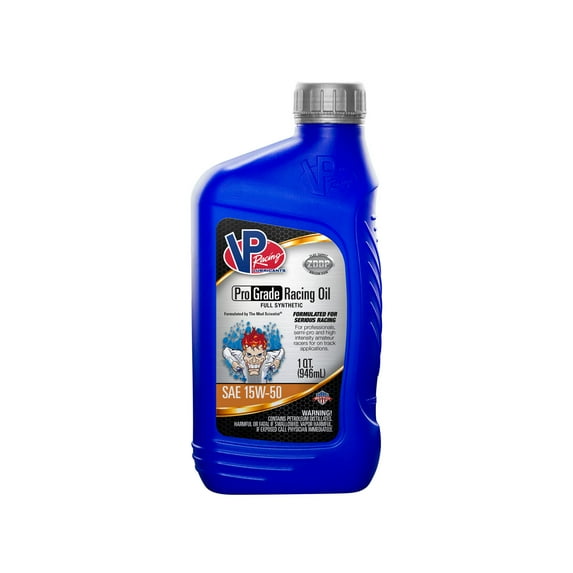 VP Professional Grade Full Synthetic Racing Oil 15W-50, 1 qt