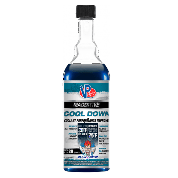 VP Racing 2086 Cool Down Coolant System Improver - 16 Ounce - Case of 9
