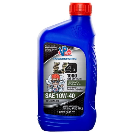 VP Racing 26721 UTV/ATV 4-Cycle SAE 10W40 Engine Oil - 1 Quart