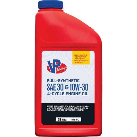 VP Racing 2921 - Compatible with Motorcycles - Full Synthetic 4-Cycle Engine Oil SAE 30/10W30, 6 Pack