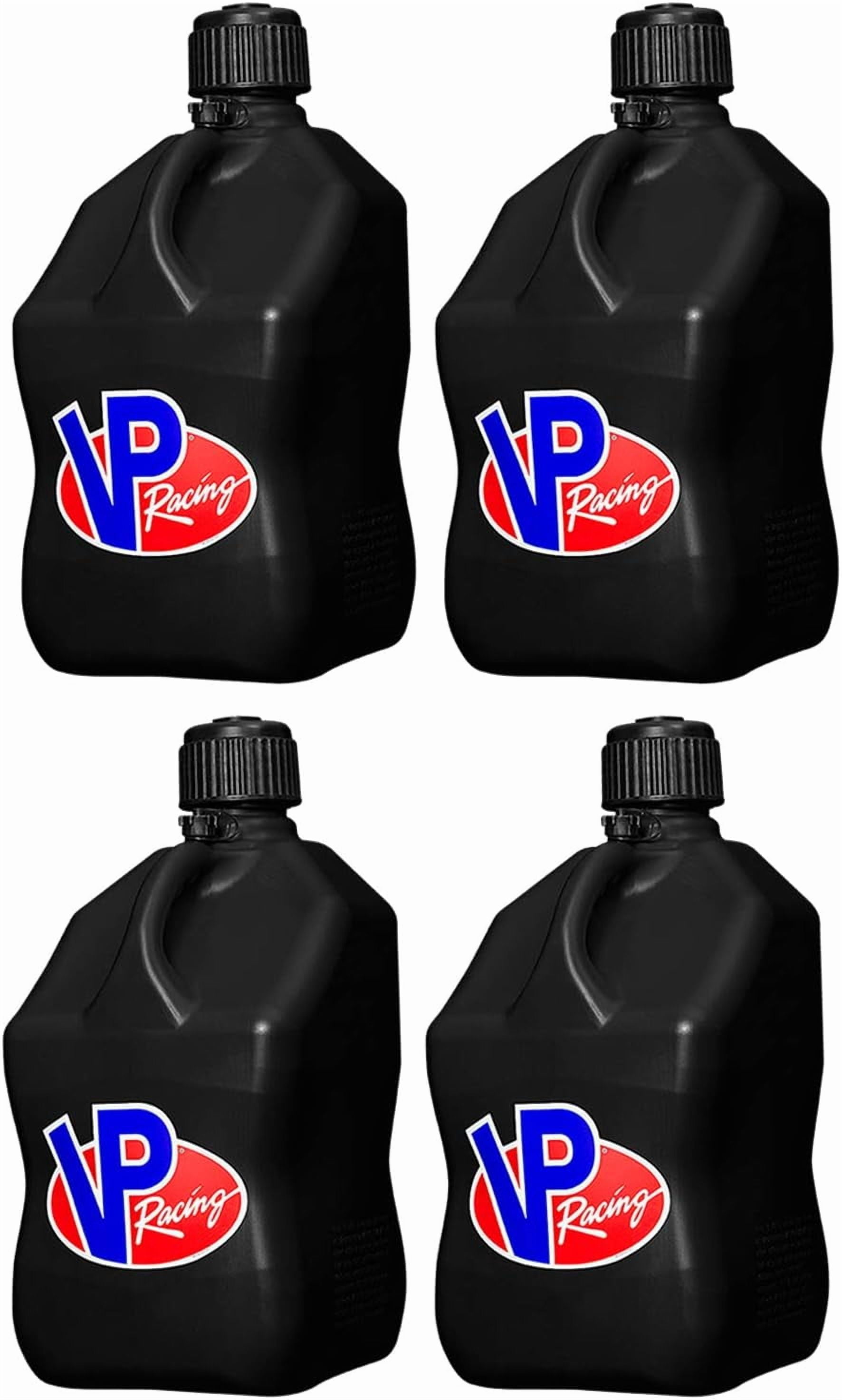 VP Racing 3582-CA, 5.5 Gallon Motorsports Jug Black Square (4 Pack)