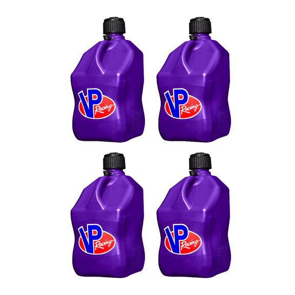 VP Racing 3612-CA, 5.5-Gallon Motorsport Racing Jug with Contoured Handle, Multipurpose Cap and Rubber Gaskets, Translucent Purple (4 Pack)