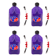 VP Racing 3612-CA, SQUARE Motorsport Jug 5.5 GALLON -Translucent Purple, With Deluxe Filter Hose, and Hose Bender - 4 Pack