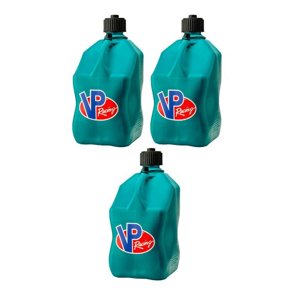 VP Racing 3622-CA, 5.5-Gallon Motorsport Racing Jug with Contoured Handle, Multipurpose Cap and Rubber Gaskets, Caribbean (3 Pack)