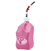 VP Racing 3812-CA, Square Motorsport Jug 5.5 Gallon -Pink, With Deluxe Filter Hose, Hose Bender, White Cap, and White Vent Cap - 1 Pack