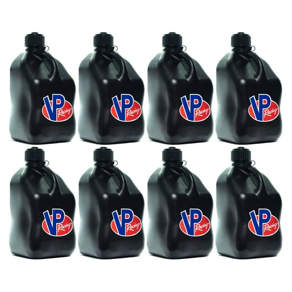 VP Racing 3582-CA, 5.5 Gallon Motorsports Jug Black Square (8 Pack)