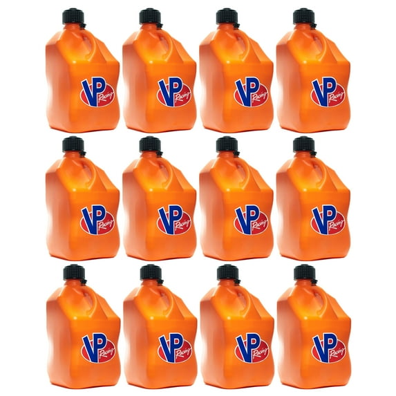 VP Racing 3572-CA, 5.5 Gallon Motorsport Jug Square, Orange (12 Pack)