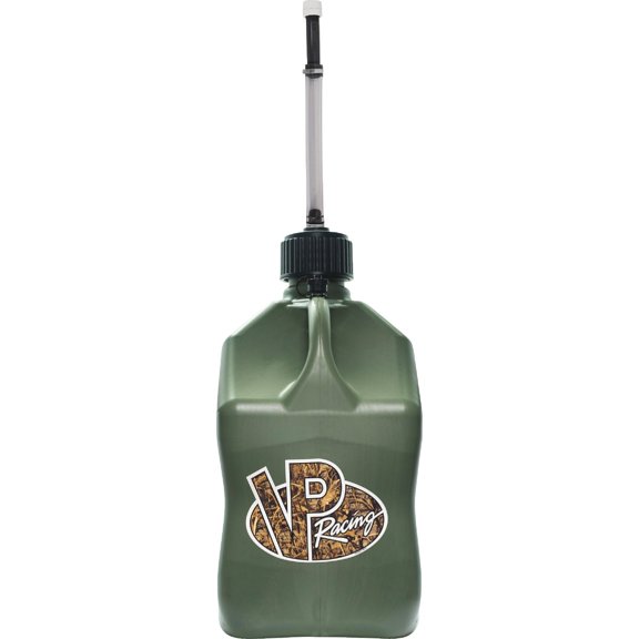 VP Racing 3842-CA, 5.5 Gallon Motorsport Jug with Contoured Handle, Multipurpose Cap and Rubber Gaskets, Includes Standard Hose, Camo, (1 Pack)