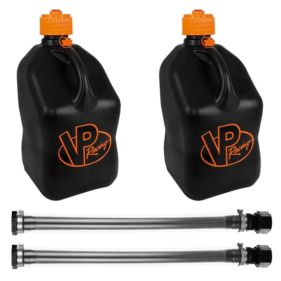 VP Racing 3852-CA, 5.5 Gallon Square V-Twin Jug with Standard Filler Hose (2 Pack)
