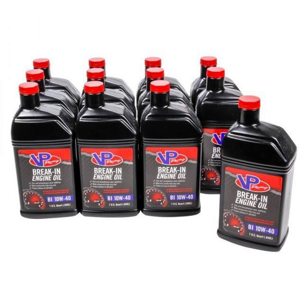 VP Racing Fuels 10W40 Break-in Oil, 12 Quart Case, Assists Cylinder ...
