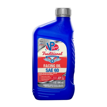 VP Racing Fuels 2687 Traditional Non Synthetic Racing Oil, Quart Bottle SAE 60