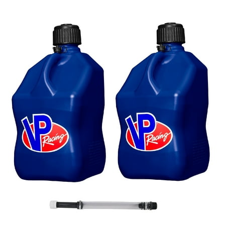 VP Racing Fuels 5.5 Gal Motorsport Container Blue (2-Pack) & Hose Kit w/Cap — Home & Garage Storage, Stackable Design