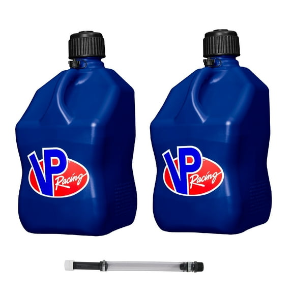 VP Racing Fuels 5.5 Gal Motorsport Container Blue (2-Pack) & Hose Kit w/Cap Home & Garage Storage, Stackable Design