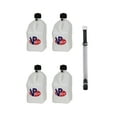 thumbnail image 1 of VP Racing Fuels 5.5 Gal Utility Jugs (4 Pack) w/ 14 In Standard Hose, White, 1 of 3