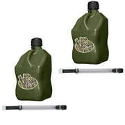 2-pack VP Racing Fuels 5.5 Gallon Utility Jugs with Deluxe Hoses, Camo 2 Pack   Garden & Landscape Use, Standard Connection