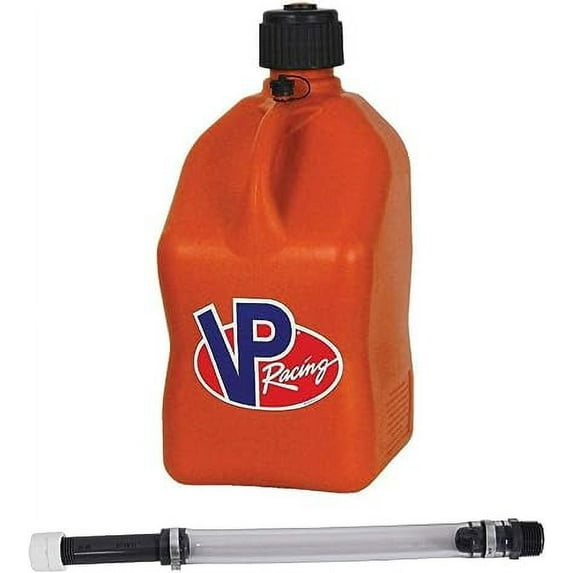 VP Racing Fuels, 5 Gallon Square Motorsport Utility Jug Close-Trimmed Cap and Neck Orange