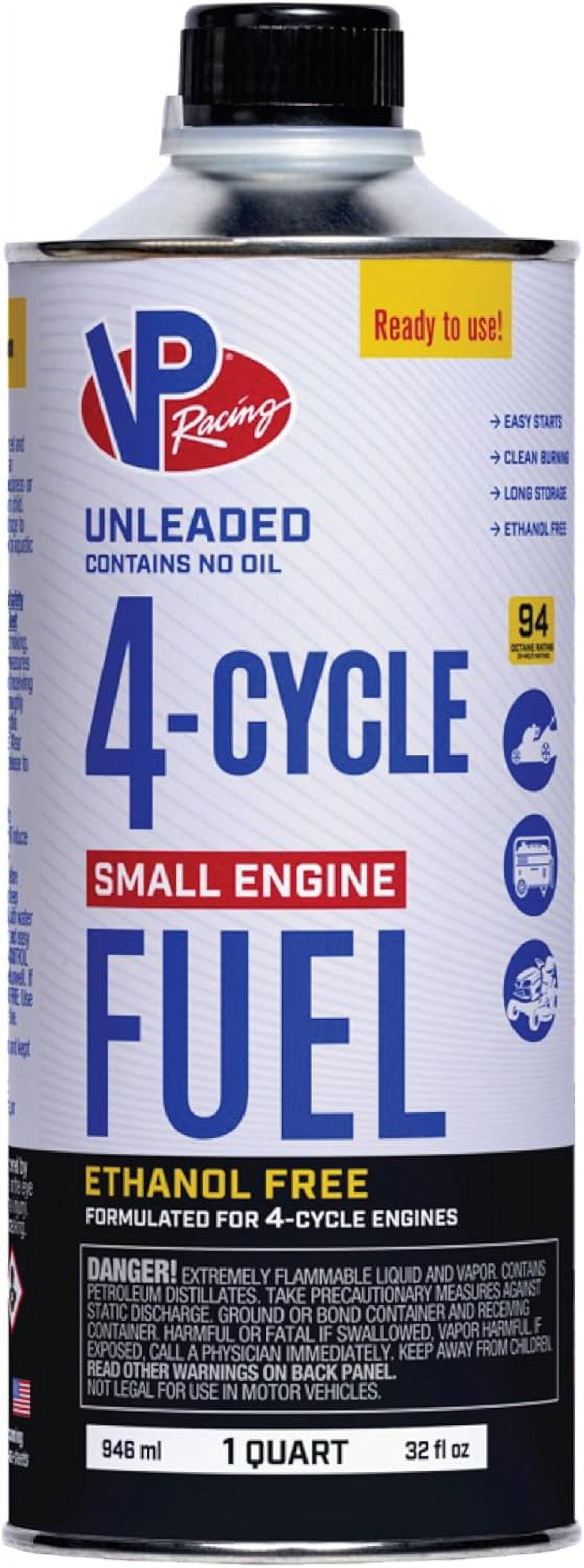 VP Small Engine Fuels 6208 EthanolFree 4Cycle Fuel Case of 8 (32oz