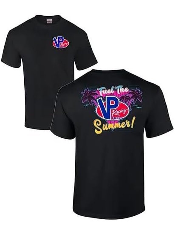 VP Racing Fuels Fuel The Summer T-Shirt - Miami Style Tee - Softstyle Preshrunk Shirt - Officially Licensed VP Apparel Medium Black