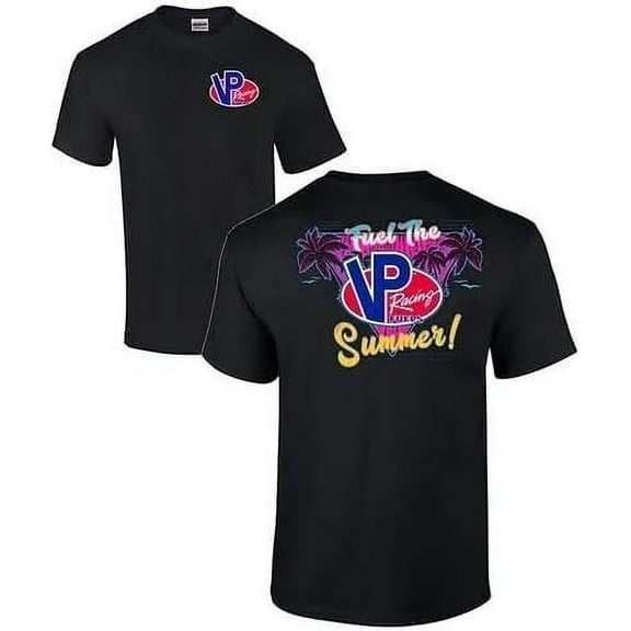 VP Racing Fuels Fuel The Summer T-Shirt - Miami Style Tee - Softstyle Preshrunk Shirt - Officially Licensed VP Apparel Medium Black