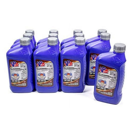 VP Racing Fuels Hi Performance Synthetic Blend Motor Oil 20W - 50, 1 qt (12 Pack)