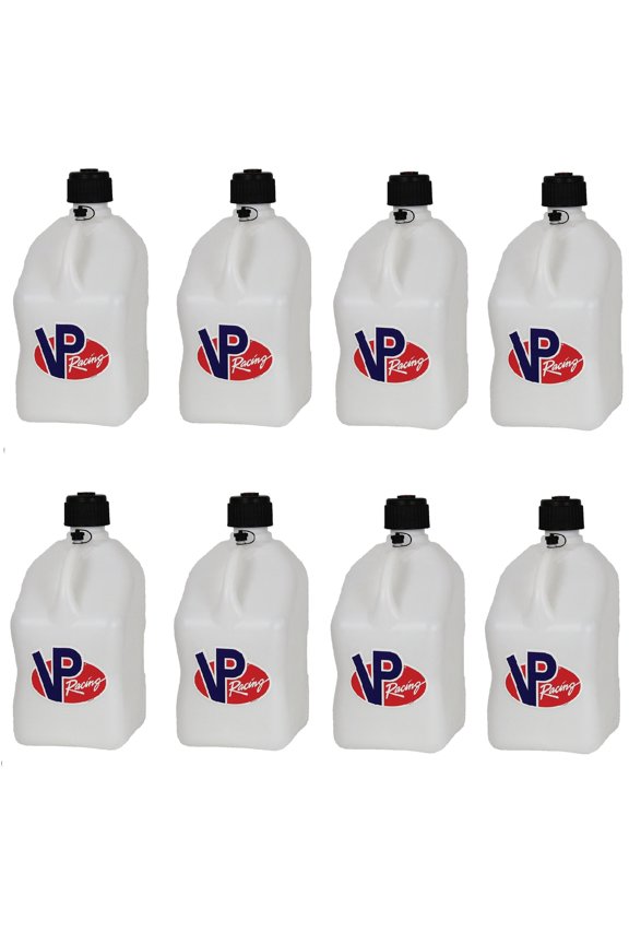 Racing Fuels Motorsport 5.5 Gallon Plastic Utility Jugs, White (8 Pack)