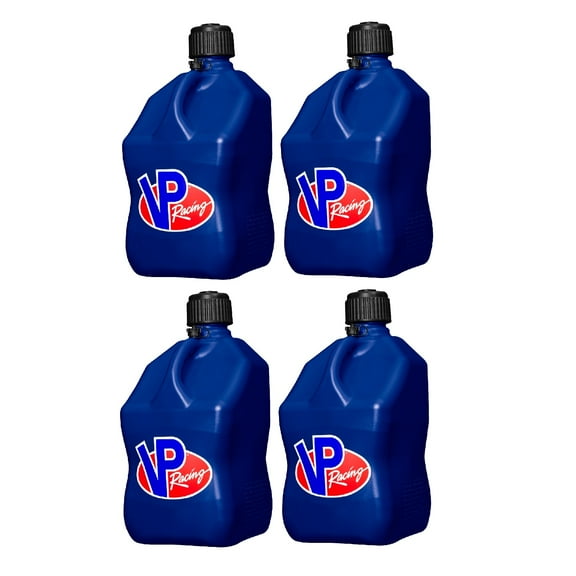 VP Racing Fuels Motorsport 5.5 Gallon Square Utility Jugs, Blue (4 Pack)