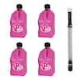 thumbnail image 1 of VP Racing Fuels Motorsport 5 Gallon Square Plastic Utility Jug Pink w/ 14 Inch Hose (4 Pack) Close-Trimmed Cap and Neck for Tight Seal, 1 of 1