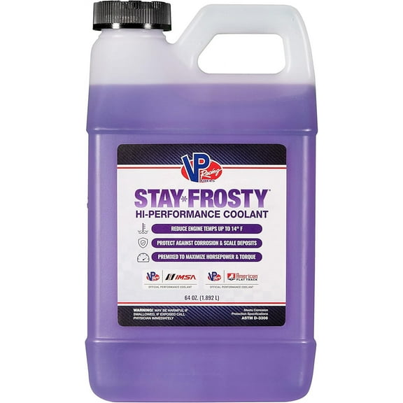 VP Racing Fuels Stay Frosty, Hi-Performance, Antifreeze & Coolant, 64 oz Jug (Case of 4 Pack)