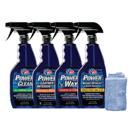 VP Racing Fuels VP Power 4 Pack Car Detailing Kit with Microfiber Cloth