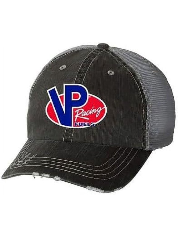 VP Racing Fuels Weathered Logo Cap - Low Profile Adjustable Trucker Hat - Officially Licensed Grey