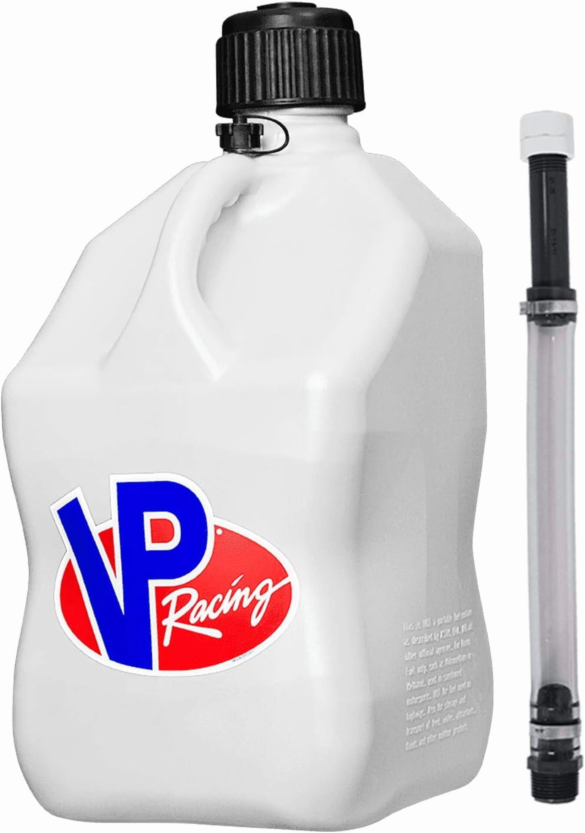 VP Racing Fuels Motorsport Jug 3522-CA Square Utility - 5.5 Gal, White, 1 Pack, Hose Included