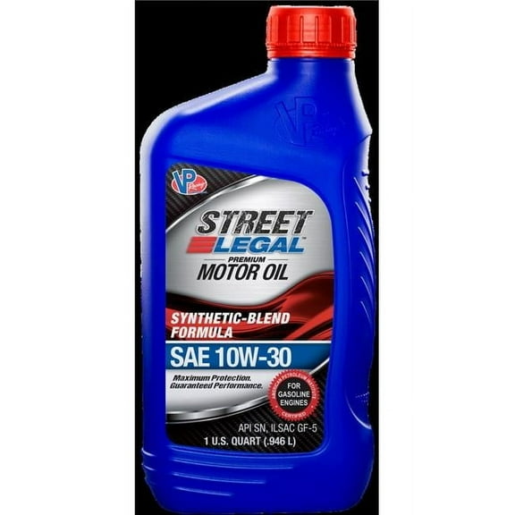 VP3710343 1 qt. Street Legal SAE 10W-30 Synthetic Blend Motor Oil for 2004 Buick Century