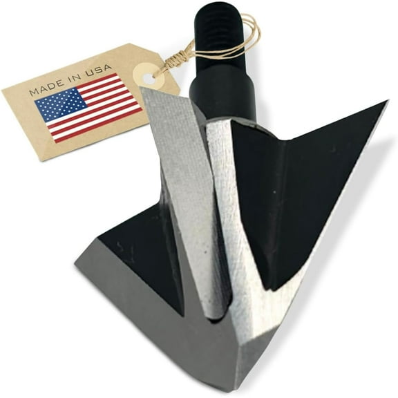 VPA 11/16" 2 Blade 150 grain Right Omega Single Bevel with Bleeders Broadhead, Screw-In, S7 Premium Tool Steel 56-58 Rockwell, 3 Pack, Made in the USA