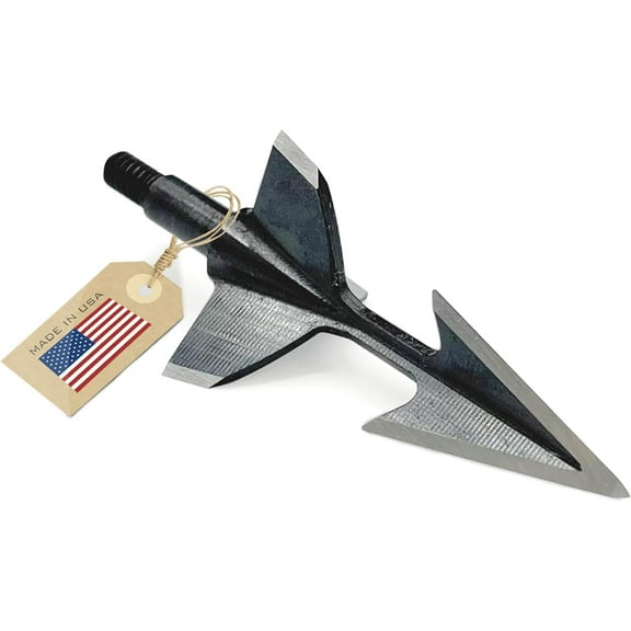VPA 11/8" 3 Blade 150 grain 3-Blade Broadhead, Screw-In, 1045 Carbon Tool Steel 50-52 Rockwell, 3 Pack, Made in the USA