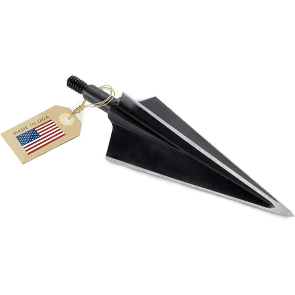 VPA 11/8" 3 Blade 150 grain 3-Blade Broadhead, Screw-In, 1045 Carbon Tool Steel 50-52 Rockwell, 3 Pack, Made in the USA