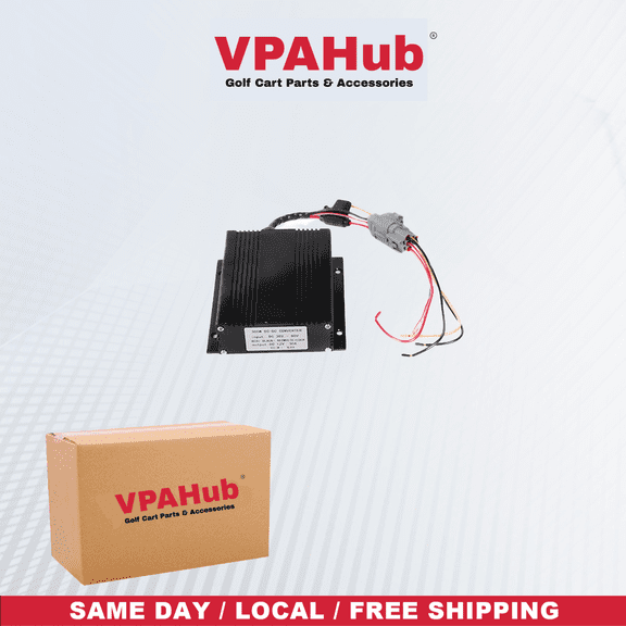 VPAHub Golf Cart Voltage Reducer, 36V/48V to 12V Converter Regulator, 30A/360W, Compatible with E-Z-GO Club Car Yamaha