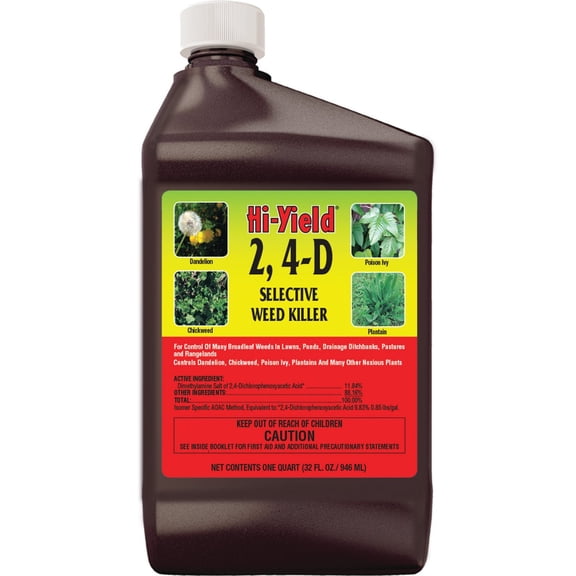 VPG Fertilome Hi-Yield 2, 4-D Selective Weed Killer - Pack of 8