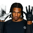 thumbnail image 1 of Massov VPRO3 Mens Adult Football Glove, Receiver Glove, Black, XXL, 1 of 9