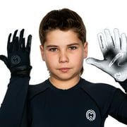 Massov VPRO3 Youth Football Glove, Child Receiver Glove, Black, Small