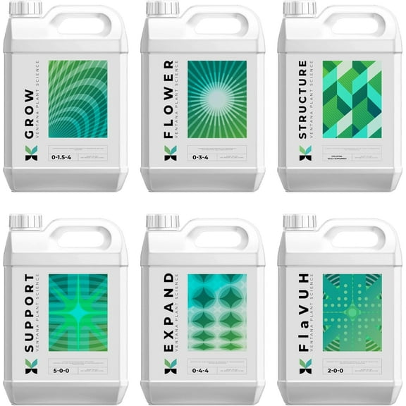 VPS Complete Nutrient Line Kit - for Grow, Structure, Support, Expand, Flower, FlaVUH Plant Food - Outdoor and Indoor Plant Food