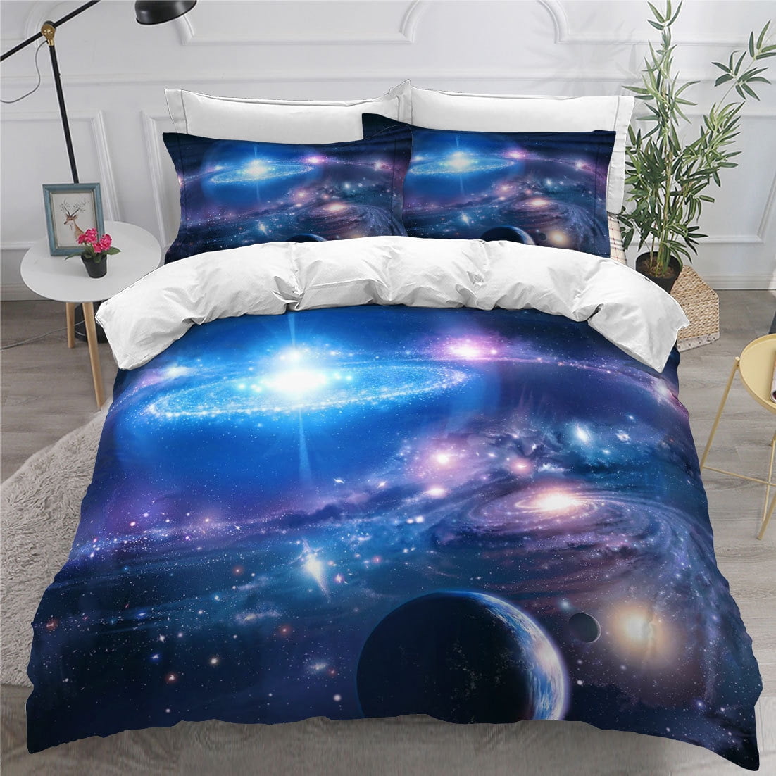 VPVIP Bedding Set 3D Printing Cosmic Space Duvet Cover Youth Boy