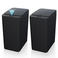 thumbnail image 1 of IRINNA 2Pack Bathroom Small Trash Can with Lid, 2.6 Gallon Touchless Automatic Garbage Can Slim Waterproof Motion Sensor Smart Trash Bin for Bedroom, Office, Kitchen, Living Room (Black), 1 of 7