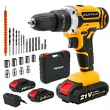 AIRXPRO 21V Lightweight Wireless Brushless Cordless Drill Set, 25+1 ...