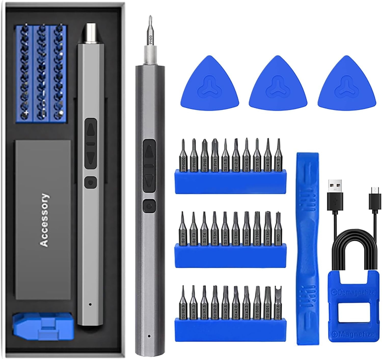 VQJTCVLY Electric Precision Screwdriver Set 36 in 1 Mini Electric Screwdriver Small Electric Screwdriver Tool Set For Computer Doorbell Macbook iPhone Watch Glasses etc in Nepal at NPR 7686 Rating 5