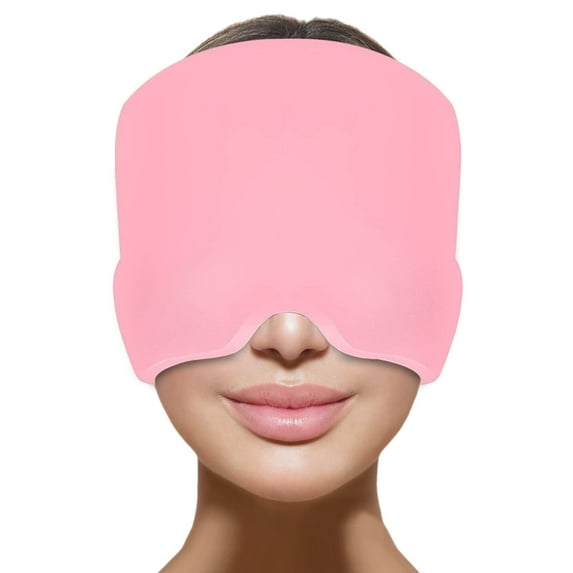 Migraine Headache Relief Cap, Cold Therapy Hat skin careHeadache Cap, skin care Ice Pack Mask - Pink