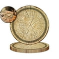thumbnail image 1 of VQPeo 10 Count Wood Grain Paper Plates Rustic Wood Slice Disposable Party Farmhouse Dessert Plates Decoration for Lumberjack Birthday Party Supplies, 1 of 6